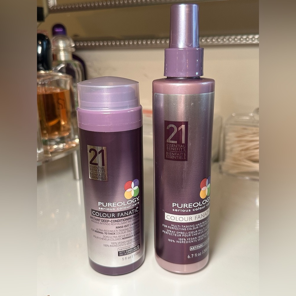 Set of Pureology hair treatments